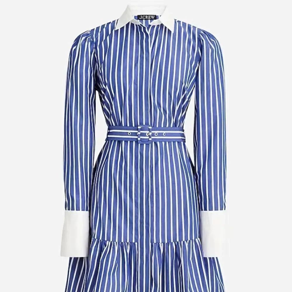 J.Crew Tiered shirtdress in cotton poplin
